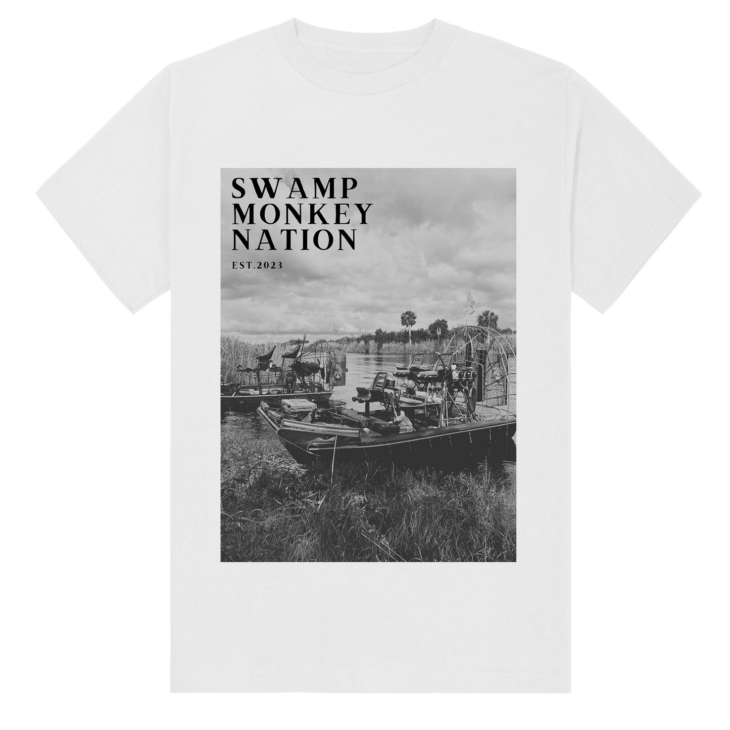 SMN White T-Shirt | Swamp Monkey Nation Est. 2023